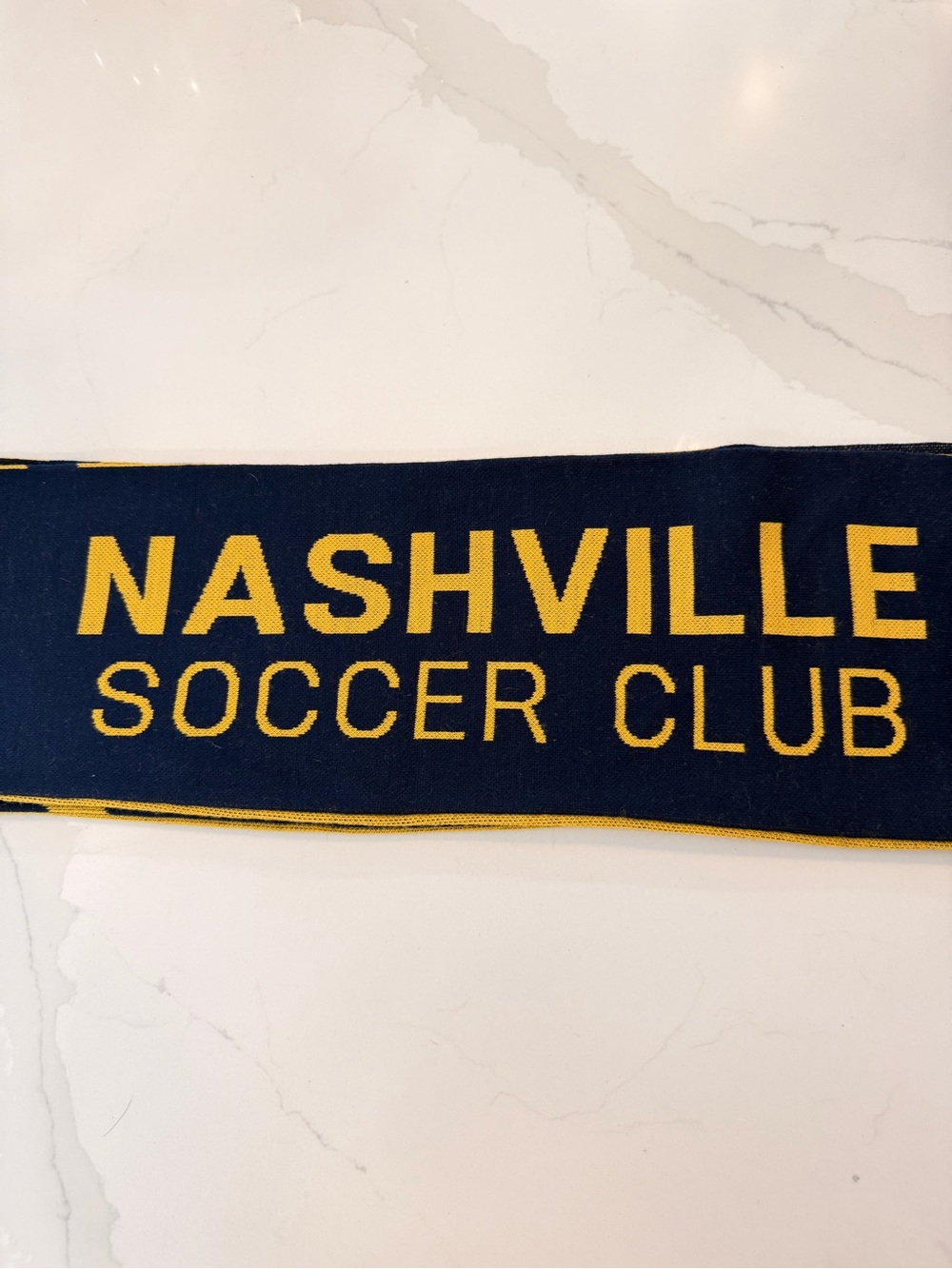 Nashville Soccer Club Ruffneck “Our Town Our Club” Scarf Navy Gold